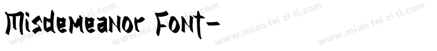 Misdemeanor Font字体转换